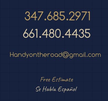 Business card info call us