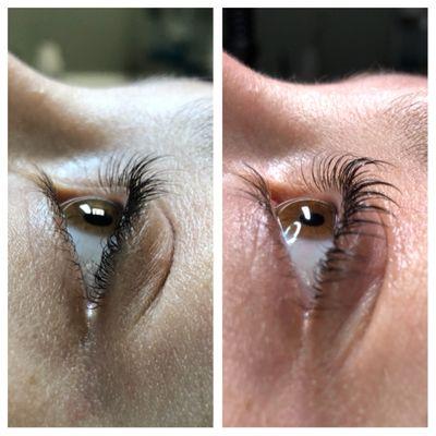 Lash lift and tint