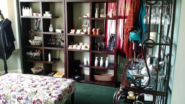 Shop the variety of products in the boutique section of the spa.