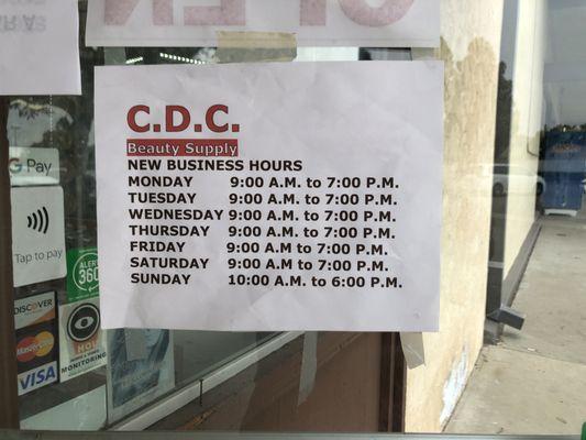 Business hours!