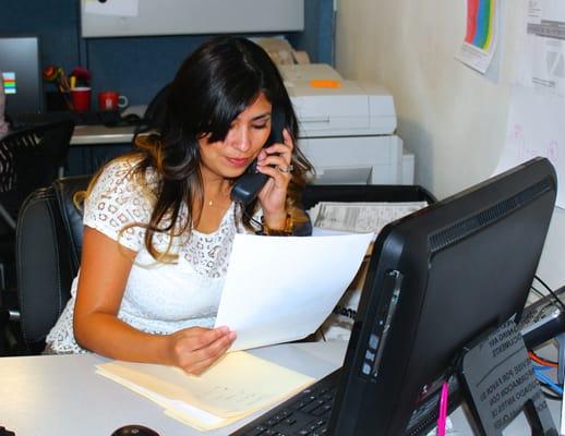 Our friendly receptionist