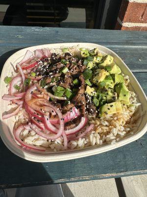 Gluten free dairy free soy free create your own teriyaki steak bowl