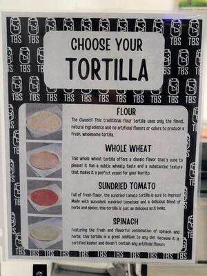 Tortilla choices