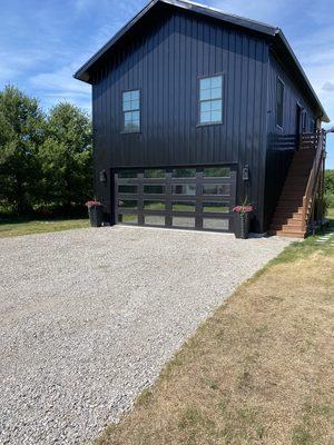 Residential window film installation using our silver reflective window film!