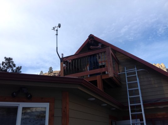 building the deck/weather station.