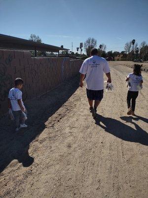 San Bernardino sack lunch outreach.