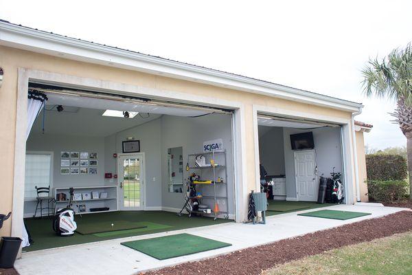 Golf Performance Center is unique! We are an indoor/outdoor facility. You can hit directly to the driving range!