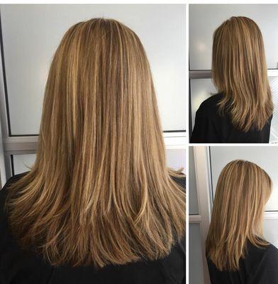 Gorgeous long layers with beautiful soft highlights!