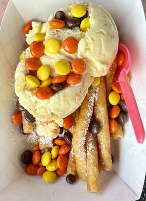 Lemon Meringue Ice Cream with Funnel fries