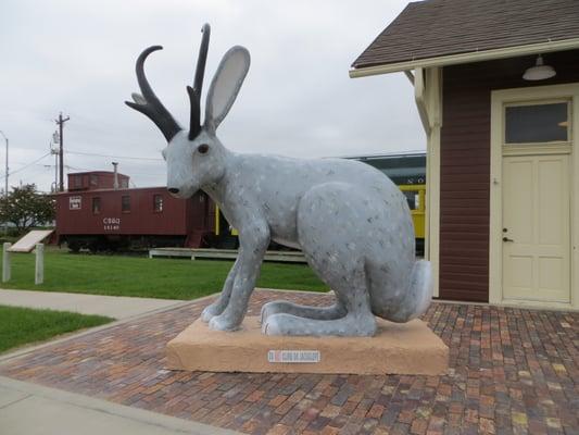 The BIGGEST jackalope I saw in Wyoming!