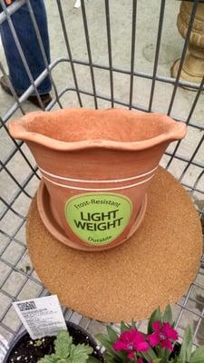 Nice fluted terra cotta pot.