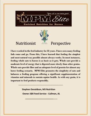 MPM Elite-Nutritionist perspective