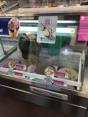 Hair in ice cream