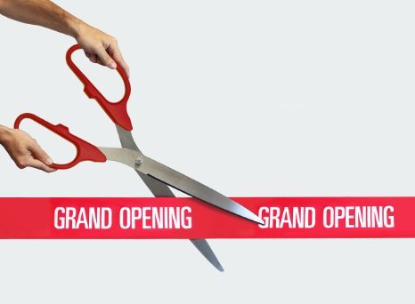 Large Grand Opening Ceremonial Scissors and Ribbon