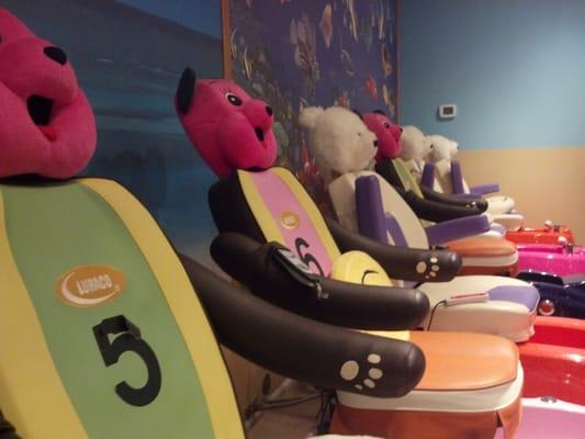 Pedicure chairs for little girls--great for birthday parties!