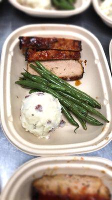 Turkey meatloaf with mashed potato