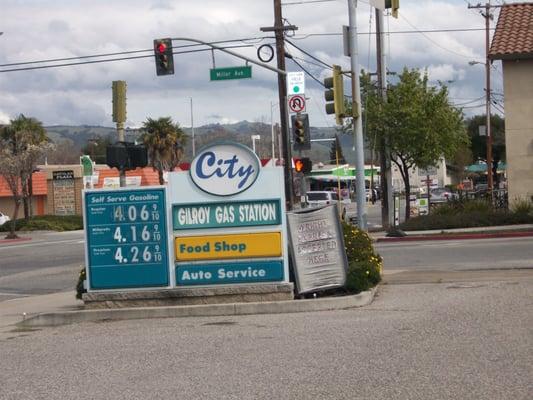 City Gilroy Gas Station