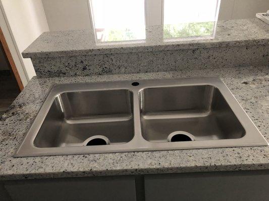 Kitchen sink install