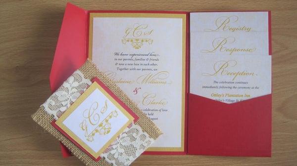 The Burlap Valise Invitation