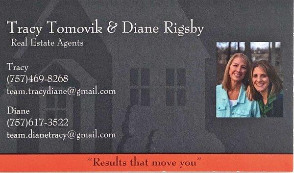 Tracy Tomovik & Diane Rigsby with COVA Home Realty