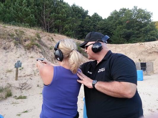 Mark Jacobson with Today's Weapons teaching on the training range