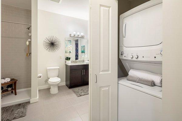 Enjoy the convenience of full-size washer and dryer