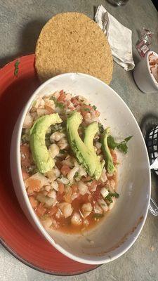 Shrimp tostadas