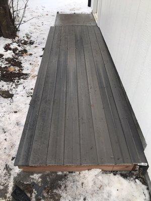 Finish up deck for storage