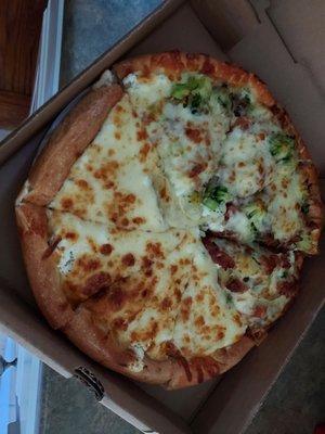 Half New York, and half potato pizza :D