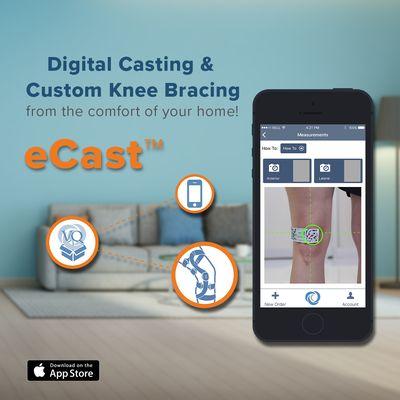 Digital Casting and Custom Knee Bracing in the palm of your hand with eCast digital measurement system.