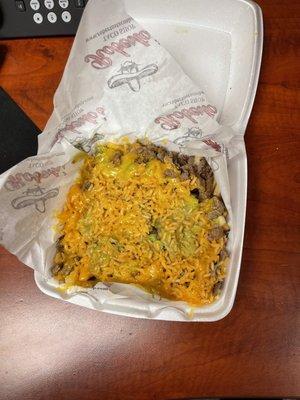 Not what I ordered I got #14 with extra chille relleno and this don't look like it. Don't even like asada fries from them