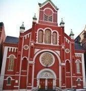 Church entrance on Pitt Street.