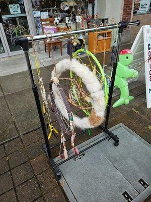 Rack of dream catchers