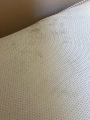 Dirt on mattress from being packed on the OUTSIDE of the truck