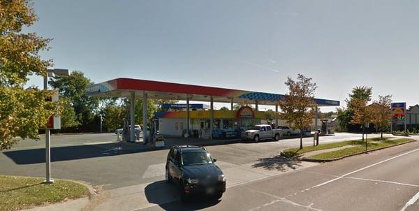 Philadelphia Truck Stop with Diesel Fuel Pumps