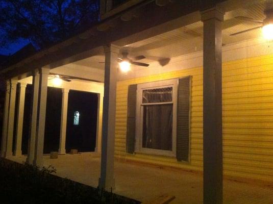 Relax on the restored wrap-around porch with 4 ceiling fans keeping you cool.