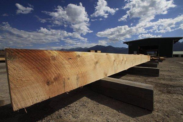 Custom cut timber for Glacier National Park.