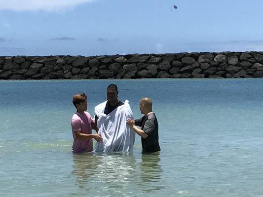 Water Baptism at Magic Island