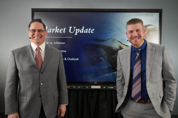 Joe Maas & David Stryzewski presenting the quarterly market update.