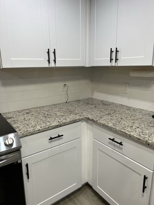 Installed cabinets