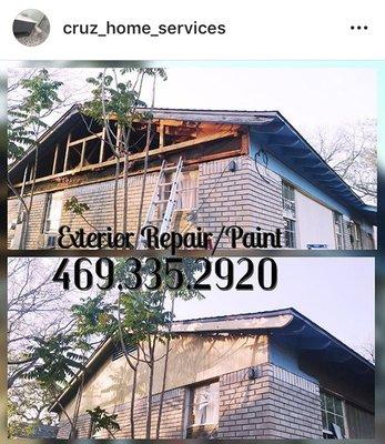 Exterior repairs and paint