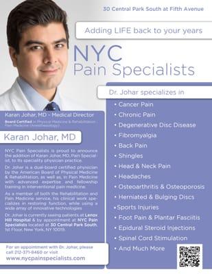 New York City Pain Specialists - Karan Johar, MD, PLLC