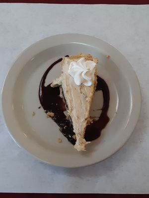 Peanut butter pie for dessert.