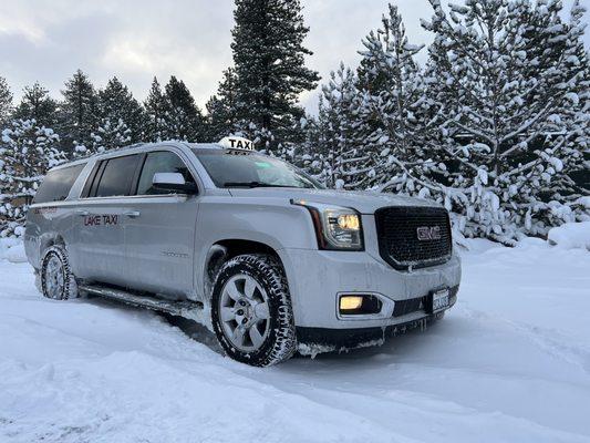 We're ready to give you the security you need during the winter. Our Taxis are AWD with snow tires and perfect warm temperature.