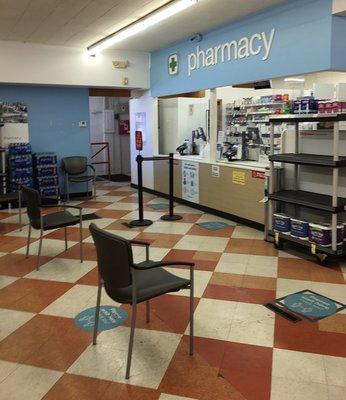 Back of store pharmacy.