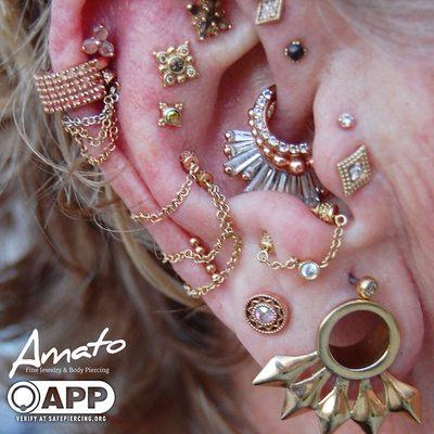 All piercings healed or healing, all by Joe