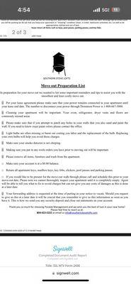 Most out preparation list