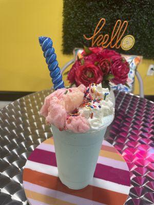 Cotton candy milkshake