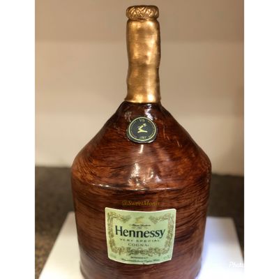 Sculpted Hennessy Bottle Cake