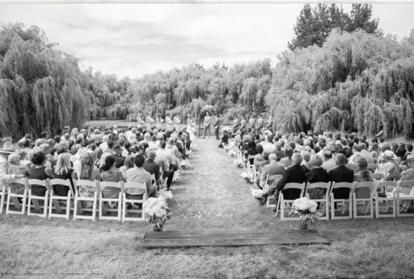 Ceremony set up by Ray's Catering. They provided it all!